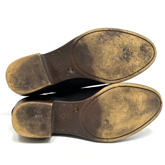 Lucky Brand Baley Black Leather Ankle Boot Bootie - Picture 9 of 10